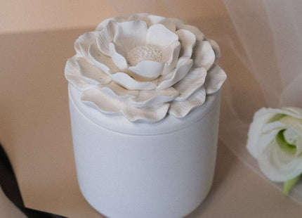 Floral Ceramic Candle