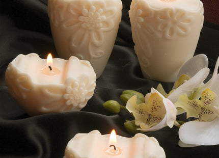 Flower Pillar Candle Duo