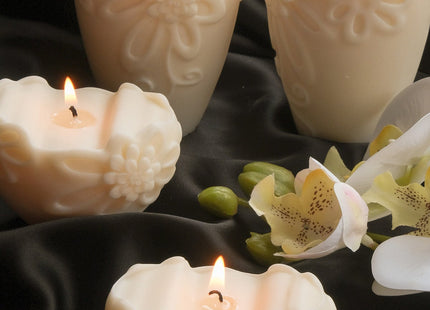 Flower Pillar Candle Duo