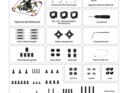 Flytimes 85 HD Walksnail 2S Micro Drone ELRS 2.4GHz