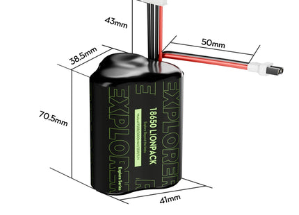 Flywoo Explorer Molicell P30B 18650 3S1P 3000mAh Li-Ionpack Battery