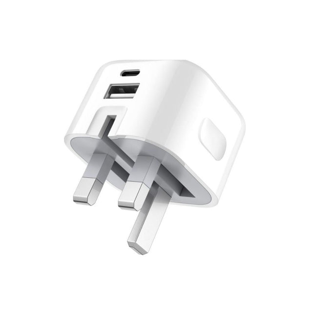 20W Foldable Dual USB-A & USB-C Fast Charger Adapter