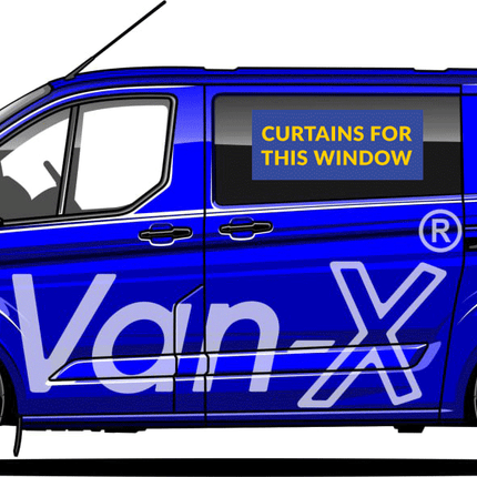 For Ford Transit MK7 Premium Window Curtains - Black/Grey - CREATE YOUR OWN BUNDLE! Van-X
