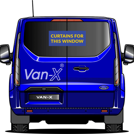 For Ford Transit MK6 Premium Window Curtains - Black/Black - CREATE YOUR OWN BUNDLE! Van-X