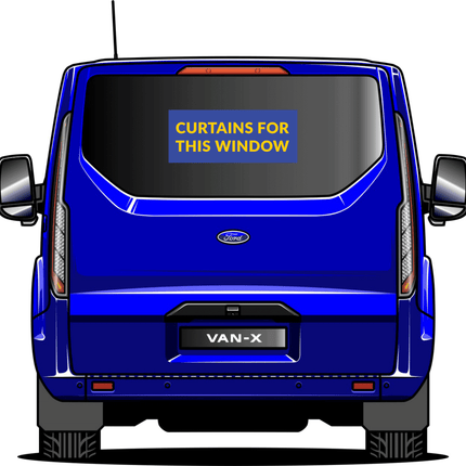 For Ford Transit Custom Premium Window Curtains - Black/Grey - CREATE YOUR OWN BUNDLE | Van-X