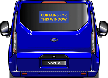 For Ford Transit MK6 Blackout Camper Curtains Black/Black - Create Your Own Bundle | Van-X