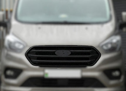 For Ford Transit Custom Front Grille 2018-2023 | Matte Black Pre-Painted Styling Upgrade | Van-X