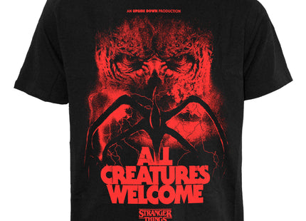 ALL CREATURES WELCOME - Front Print T-Shirt Black