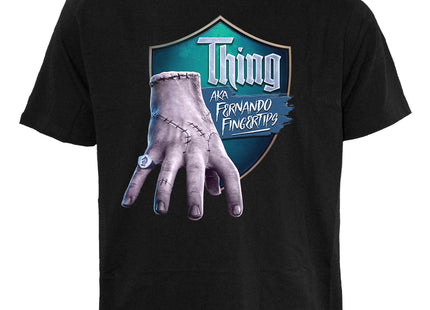 THING - 'FERNANDO FINGERTIPS' - Front Print T-Shirt Black