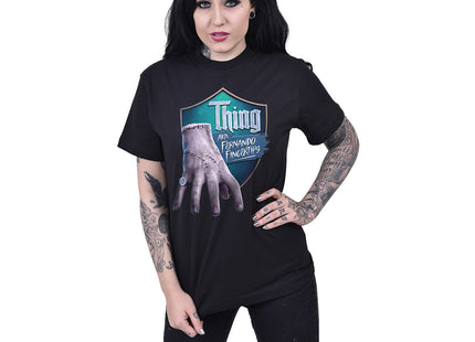 THING - 'FERNANDO FINGERTIPS' - Front Print T-Shirt Black
