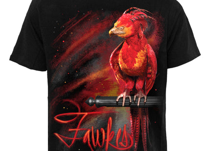 HARRY POTTER - FAWKES - Front Print T-Shirt Black