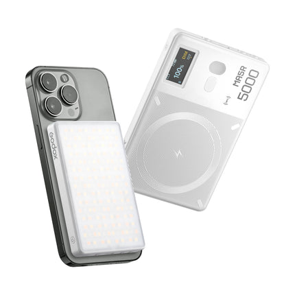MA5R Magnetic Full-Colour RGB Light Manel With Wireless Charging (White)