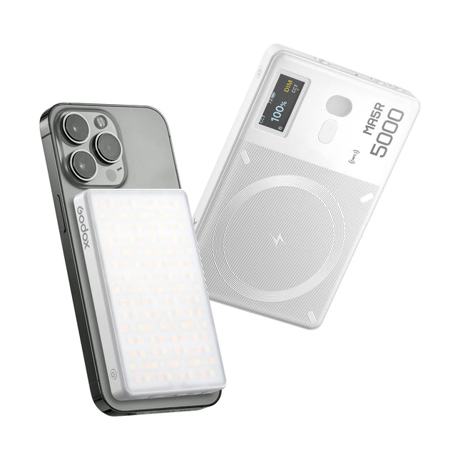 MA5R Magnetic Full-Colour RGB Light Manel With Wireless Charging (White)