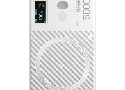 MA5R Magnetic Full-Colour RGB Light Manel With Wireless Charging (White)