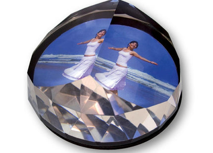 Crystal Rock Diamond Photo Paperweight with Box