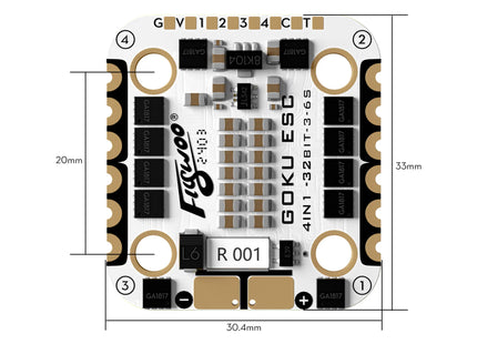GOKU G45M 32BIT 128K 2-6S 45A ESC (20x20)