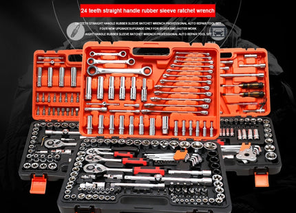 108 In 1 Multi-function Car Repair Combination Toolbox Ratchet Wrench Set, 108 In 1
