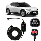 Type 2 to 3 Pin Charging Cable / 10M / 6amp – 12amp Adjustable (2.3kW)