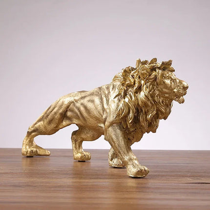 Golden Lion King Resin Ornament