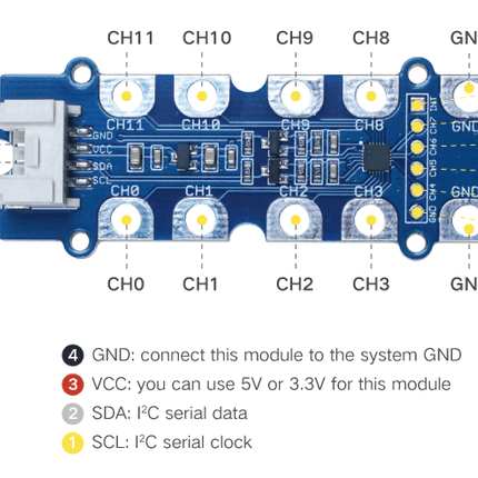 Grove - 12 Key Capacitive I2C Touch Sensor V3