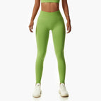 M / green leggings
