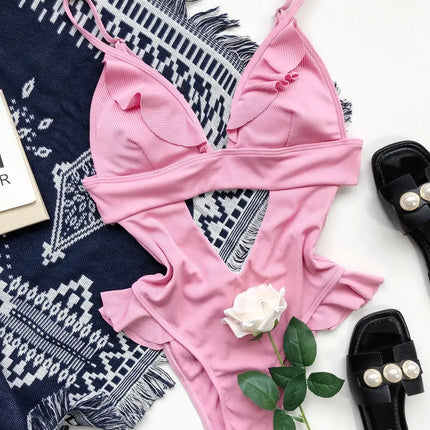 2 Pieces Swimsuit For Women Summer Beach Bikini With Floral Print & Mesh Cover-Up