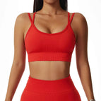 M / Red crossed bra