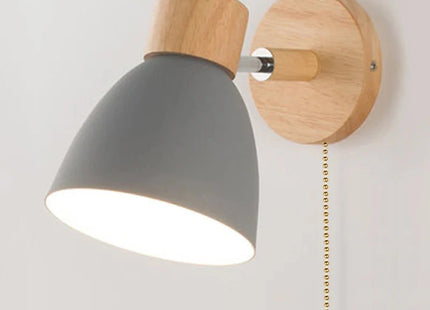 Wooden Wall Lamp With Switch