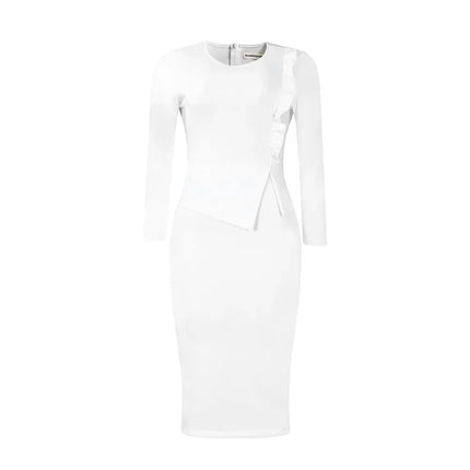 Spring Dresses Women Elegant Slim Long Sleeve Dresses For Women Clothing Office Dress For Women