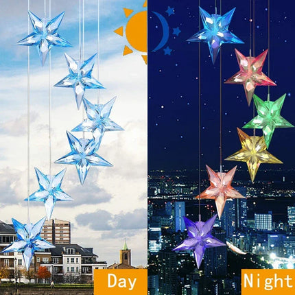 Hummingbird Wind Chime Light Color Changing Waterproof Hanging Solar Light