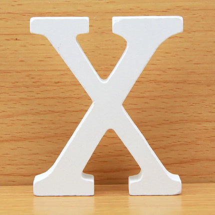 8 CM  White Wooden Letters