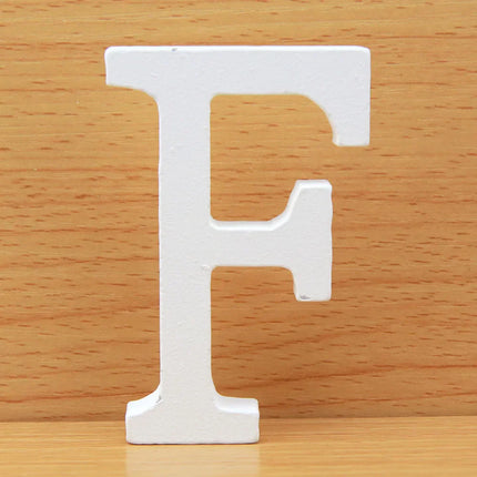 8 CM  White Wooden Letters