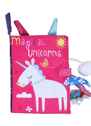 0-36M Baby Early Learning Toy Tail Cloth Book Parent-child Interactive Sound Paper Puzzle Cloth Book Rattle