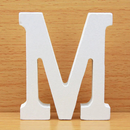 8 CM  White Wooden Letters