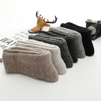 Super Warm Funny Happy Male Men Thicker Solid Socks Merino Wool Rabbit Socks Snow Winter Socks calceta hombre skarpety meskie