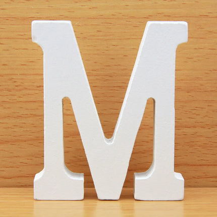 8 CM  White Wooden Letters