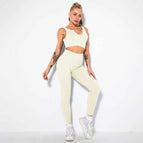 L / v-bra+Leggings-white