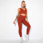 M / v-bra+Leggings-red