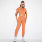 M / v-shirt+Leggings-orange