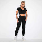 L / v-shirt+Leggings-black