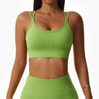M / green crossed bra