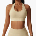 M / Apricot halter bra