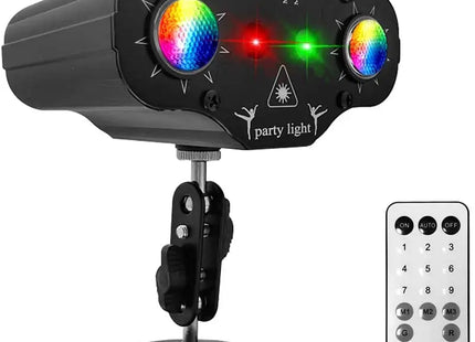 Stage DJ Party Laser Projector Disco Voice Controlled Strobe Lights