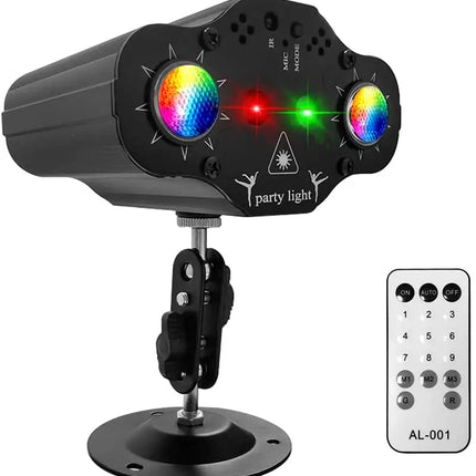 Stage DJ Party Laser Projector Disco Voice Controlled Strobe Lights