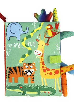 0-36M Baby Early Learning Toy Tail Cloth Book Parent-child Interactive Sound Paper Puzzle Cloth Book Rattle