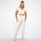 L / v-shirt+Leggings-white