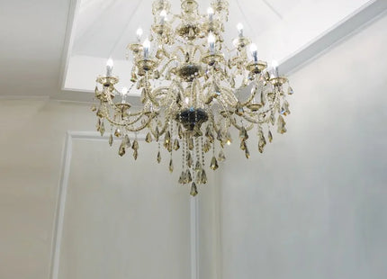 Large Villa 24/32/36/48 Lamps Crystal Chandelier Stair Long Lighting Fixture