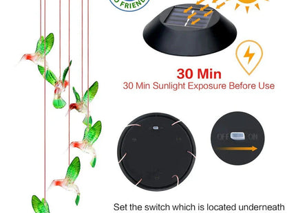 Wind Chime Light Color Changing Waterproof Hanging Solar Light