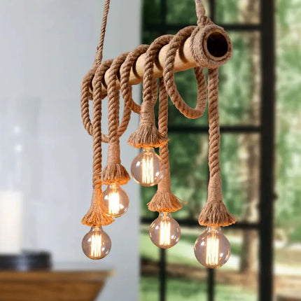Rope Bamboo Pendant Lights