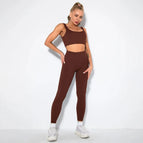 L / u-bra+Leggings-Dark Coffee